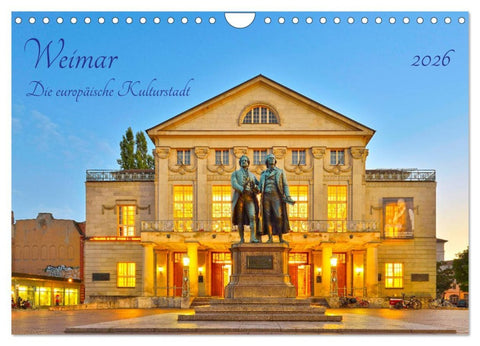 Weimar Die europäische Kulturstadt (Wandkalender 2026 DIN A4 quer), CALVENDO Monatskalender