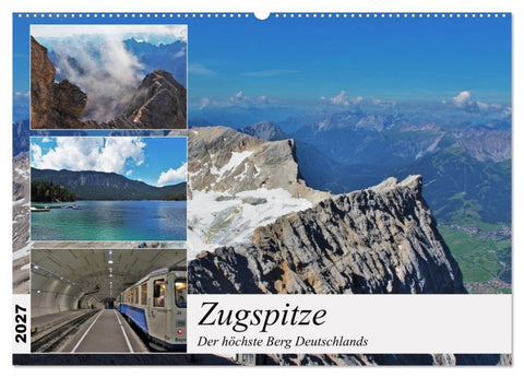 Zugspitze - Der höchste Berg Deutschlands (Wandkalender 2027 DIN A2 quer), CALVENDO Monatskalender