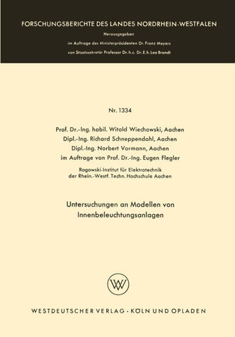Untersuchungen an Modellen von Innenbeleuchtungsanlagen
