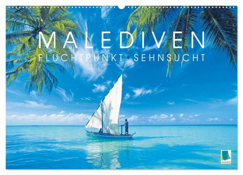 Die Malediven: Fluchtpunkt Sehnsucht (Wandkalender 2027 DIN A2 quer), CALVENDO Monatskalender