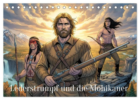Lederstrumpf und die Mohikaner (Tischkalender 2027 DIN A5 quer), CALVENDO Monatskalender