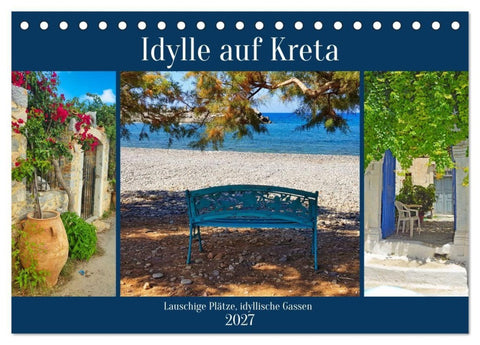 Idylle auf Kreta (Tischkalender 2027 DIN A5 quer), CALVENDO Monatskalender