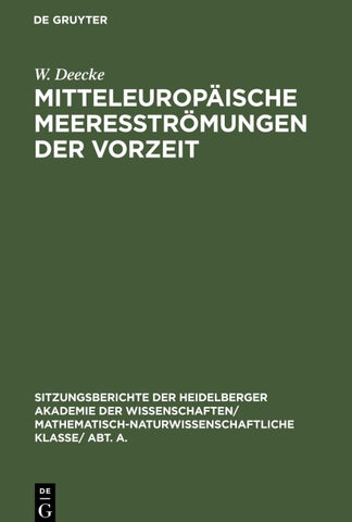 Mitteleuropäische Meeresströmungen der Vorzeit