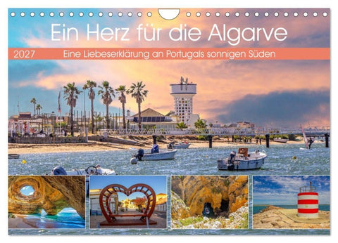Ein Herz für die Algarve (Wandkalender 2027 DIN A4 quer), CALVENDO Monatskalender