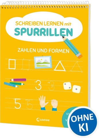 Schreiben lernen mit Spurrillen - Zahlen und Formen