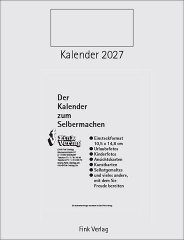 Kalender zum Selbermachen 2027