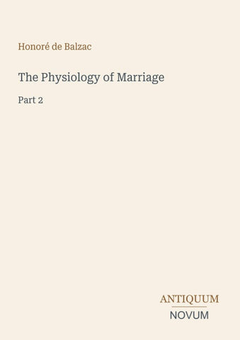 The Physiology of Marriage