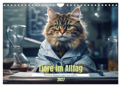 Tiere im Alltag (Wandkalender 2027 DIN A4 quer), CALVENDO Monatskalender