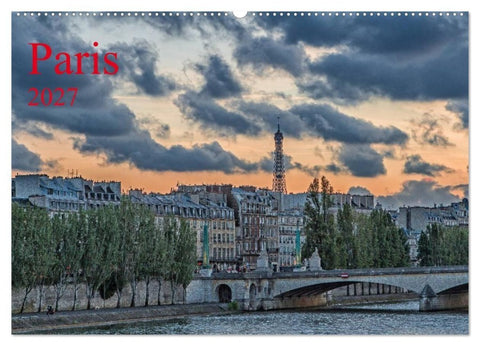 Paris (Wandkalender 2027 DIN A2 quer), CALVENDO Monatskalender