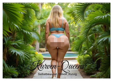 Kurven-Queens – Selbstbewusst. Stilvoll. Sexy. (Wandkalender 2027 DIN A2 quer), CALVENDO Monatskalender