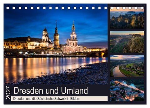 Dresden und Umland (Tischkalender 2027 DIN A5 quer), CALVENDO Monatskalender
