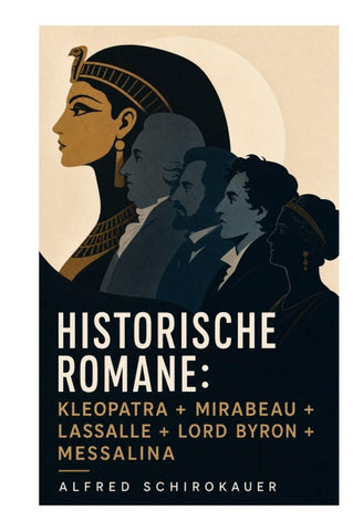 Historische Romane: Kleopatra + Mirabeau + Lassalle + Lord Byron + Messalina