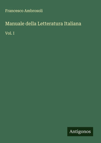 Manuale della Letteratura Italiana