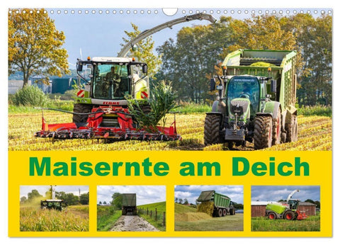 Maisernte am Deich (Wandkalender 2027 DIN A3 quer), CALVENDO Monatskalender