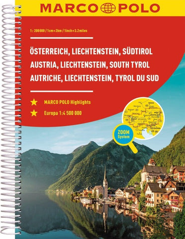 MARCO POLO Reiseatlas Österreich, Liechtenstein, Südtirol 1:200.000