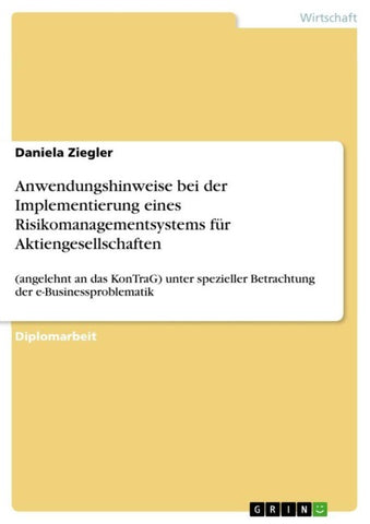 Anwendungshinweise bei der Implementierung eines Risikomanagementsystems für Aktiengesellschaften