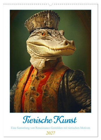 Tierische Kunst - Eine Sammlung von Renaissance-Gemälden mit tierischen Motiven (Wandkalender 2027 DIN A2 hoch), CALVENDO Monatskalender