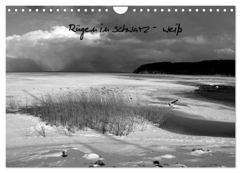 Rügen in schwarz-weiß (Wandkalender 2027 DIN A4 quer), CALVENDO Monatskalender
