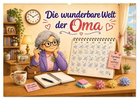 Die wunderbare Welt der Oma (Wandkalender 2027 DIN A2 quer), CALVENDO Monatskalender