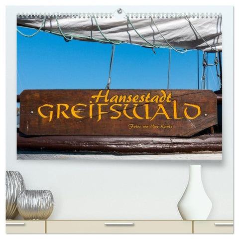 Hansestadt Greifswald (hochwertiger Premium Wandkalender 2027 DIN A2 quer), Kunstdruck in Hochglanz