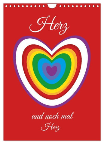Herz und noch mal Herz (Wandkalender 2026 DIN A4 hoch), CALVENDO Monatskalender