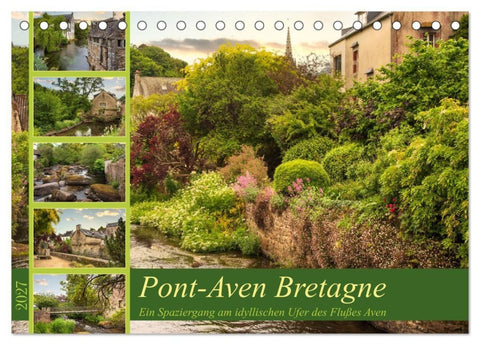 Pont-Aven Bretagne (Tischkalender 2027 DIN A5 quer), CALVENDO Monatskalender