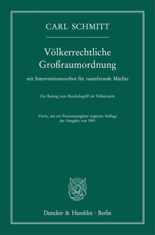 Völkerrechtliche Großraumordnung