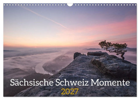 Sächsische Schweiz Momente 2027 (Wandkalender 2027 DIN A3 quer), CALVENDO Monatskalender