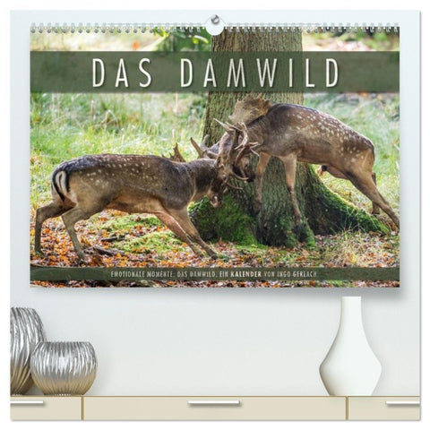 Emotionale Momente: Das Damwild. (hochwertiger Premium Wandkalender 2026 DIN A2 quer), Kunstdruck in Hochglanz