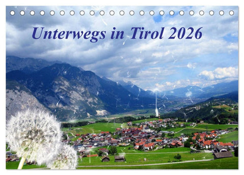 Unterwegs in Tirol (Tischkalender 2026 DIN A5 quer), CALVENDO Monatskalender