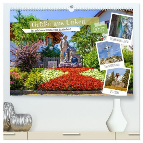 Grüße aus Unken (hochwertiger Premium Wandkalender 2027 DIN A2 quer), Kunstdruck in Hochglanz