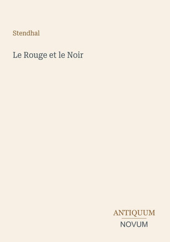 Le Rouge et le Noir