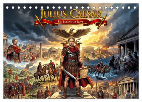 Julius Caesar – Ein Leben für Rom (Tischkalender 2027 DIN A5 quer), CALVENDO Monatskalender
