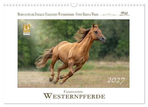 Faszination Westernpferde (Wandkalender 2027 DIN A3 quer), CALVENDO Monatskalender