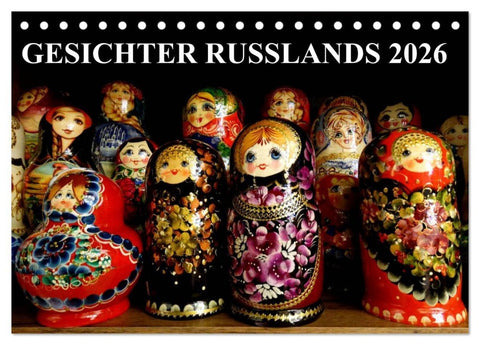 GESICHTER RUSSLANDS 2026 (Tischkalender 2026 DIN A5 quer), CALVENDO Monatskalender