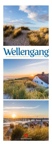 Wellengang Triplet-Kalender 2027 | Spaziergang entlang der Küste