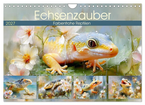 Echsenzauber. Farbenfrohe Reptilien (Wandkalender 2027 DIN A4 quer), CALVENDO Monatskalender
