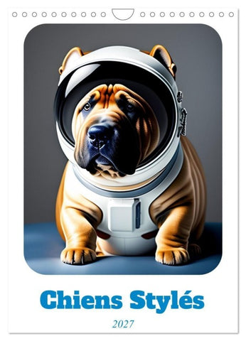 Chiens stylés (Calendrier mural 2027 DIN A4 horizontal), CALVENDO calendrier mensuel