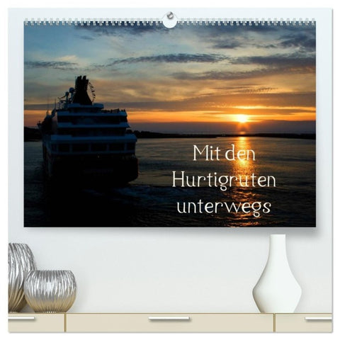 Mit den Hurtigruten unterwegs (hochwertiger Premium Wandkalender 2027 DIN A2 quer), Kunstdruck in Hochglanz