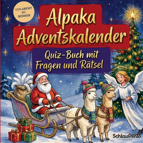 Alpaka-Adventskalender: Quiz-Buch mit Fragen und Rätsel