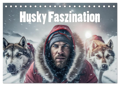Husky Faszination (Tischkalender 2026 DIN A5 quer), CALVENDO Monatskalender