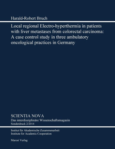 Local regional Electro-hyperthermia in patients with liver metastases from colorectal carcinoma.