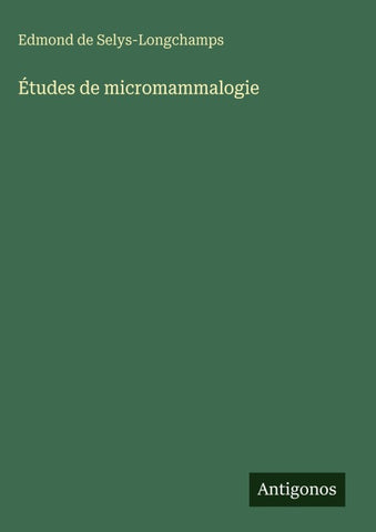 Études de micromammalogie