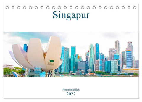 Singapur - Panoramablick (Tischkalender 2027 DIN A5 quer), CALVENDO Monatskalender