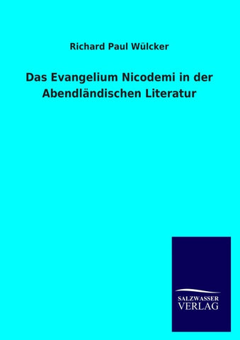 Das Evangelium Nicodemi in der Abendländischen Literatur
