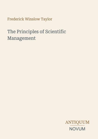 The Principles of Scientific Management