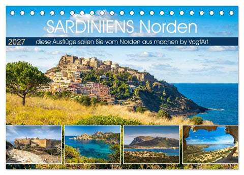 Sardiniens Norden (Tischkalender 2027 DIN A5 quer), CALVENDO Monatskalender