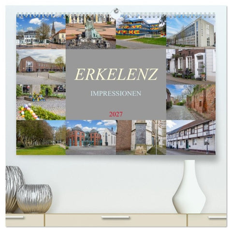 Erkelenz Impressionen (hochwertiger Premium Wandkalender 2027 DIN A2 quer), Kunstdruck in Hochglanz