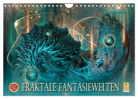 Fraktale Fantasiewelten (Wandkalender 2027 DIN A4 quer), CALVENDO Monatskalender