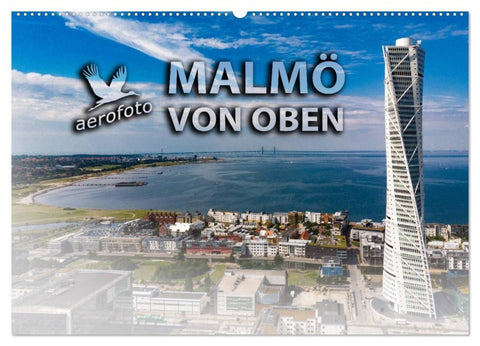 Malmö von oben (Wandkalender 2027 DIN A2 quer), CALVENDO Monatskalender